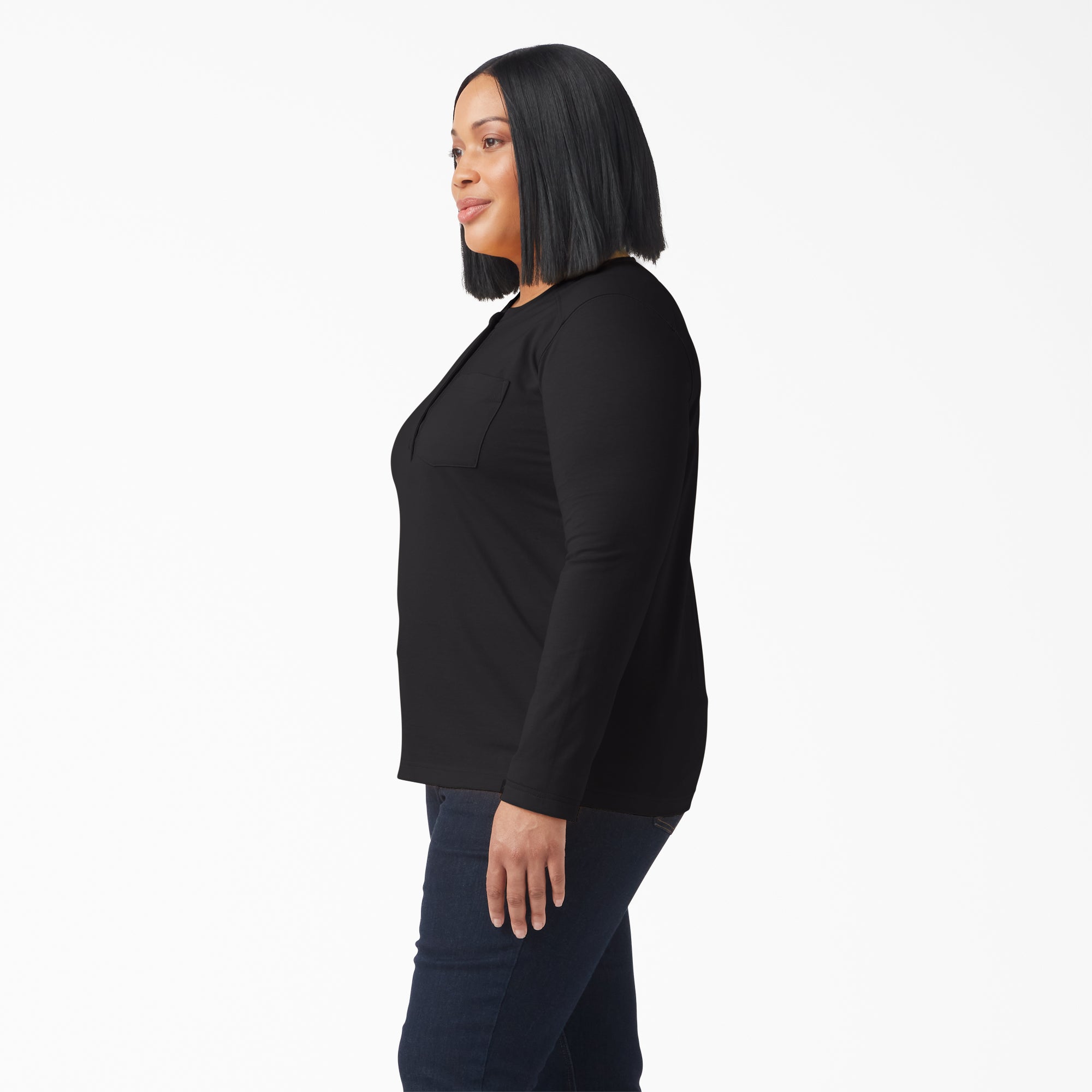 Dickies Women's Plus Heavyweight Henley