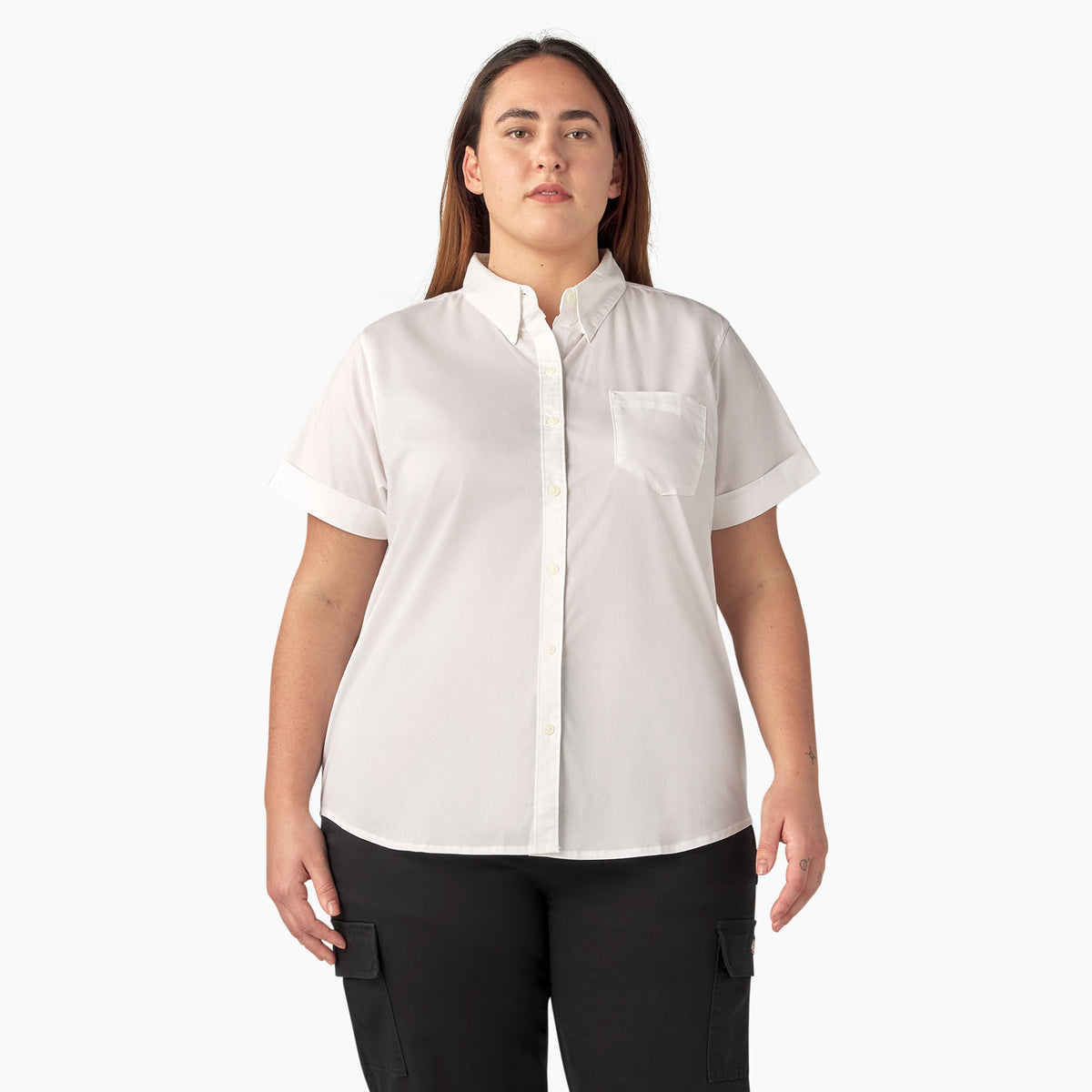 Dickies Women's Plus Button-Up Shirt