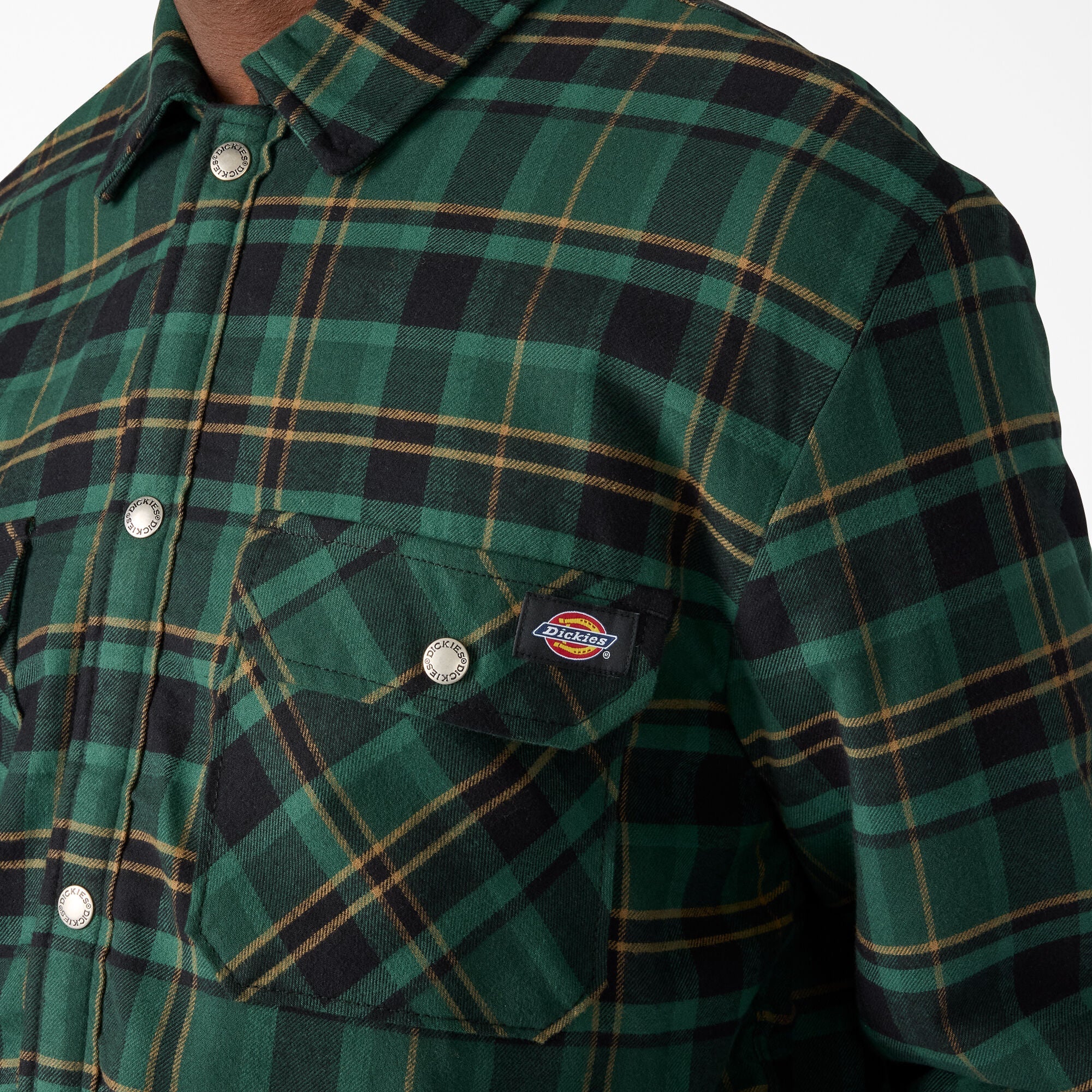 Dickies Water Repellent Fleece-Lined Flannel Shirt Jacket